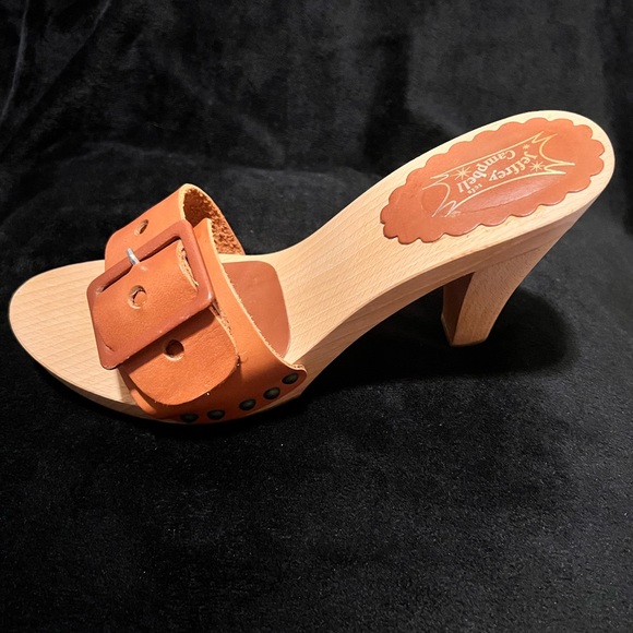 Jeffrey Campbell mules, wood and leather. Size 8 - Picture 2 of 6